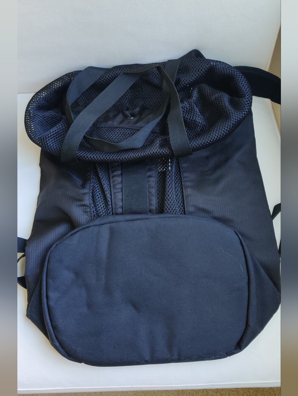 Eddie Bauer Black Mesh Top Backpack Tote, New Condition - Picture 4 of 12